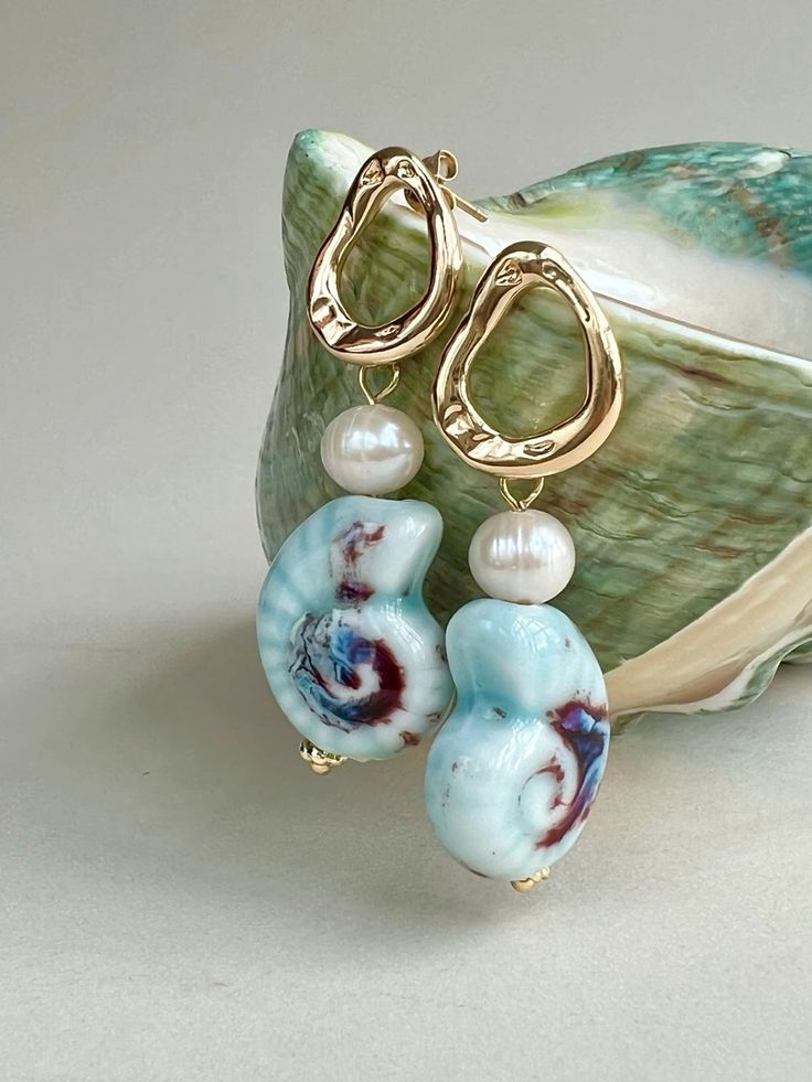 Ocean Pearl Artisan Earrings
